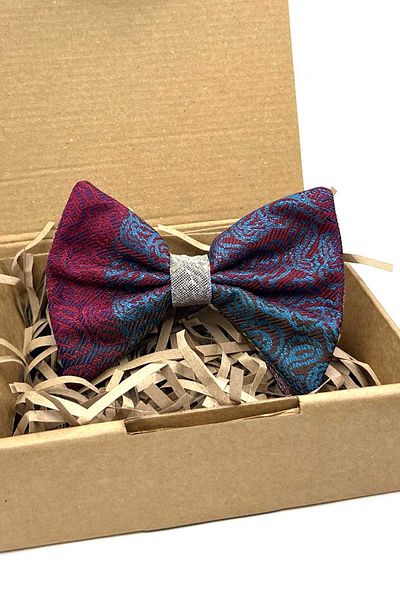 Kravatkolik Bow Tie P1942 - Multicolor Shawl Pattern Patchwork