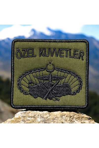 Ex Patch Pardoseală kaki Special Forces Bröve Arma Patch 8 X 7 Cm