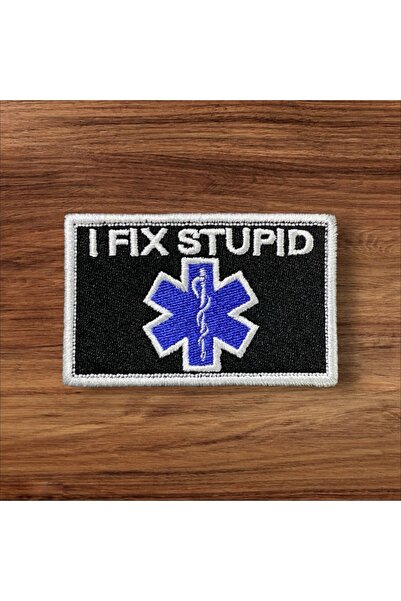 Ex Patch I Fix Stupid | Aptallığı Düzeltiyorum Yazılı Peç 8 X 5 Cm