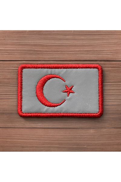 Ex Patch Patch reflectorizant steag turcesc Cresta 8 X 5 Cm
