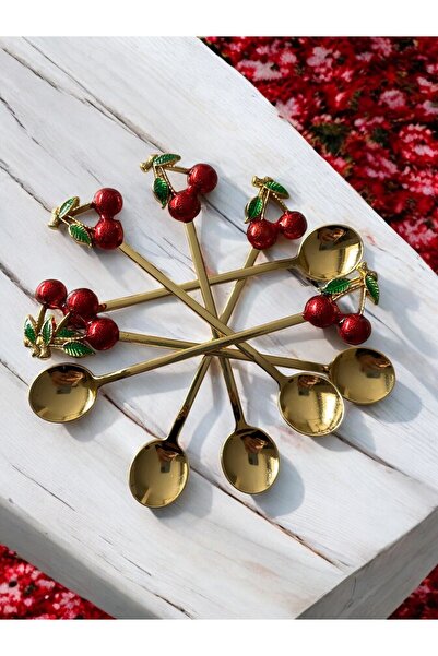 ASKAYA MERMER Kiraz Çay Kaşığı 6’lı set