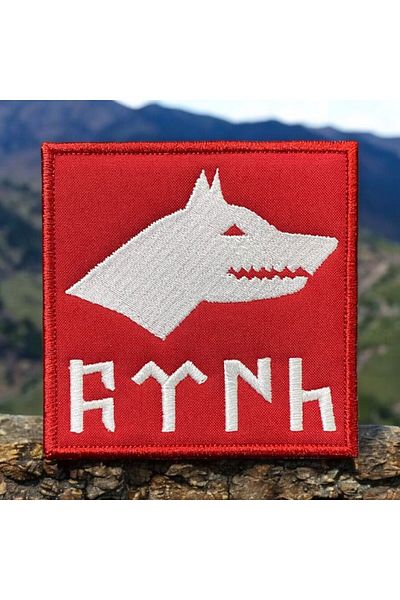 Ex Patch Culoarea Albă Lupă și Turcă Scriere Patch Peç 8,5 X 8,5 Cm