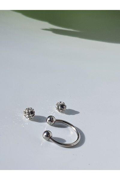 kurukafagift 10mm Smiley Steel Tragus Helix Piercing