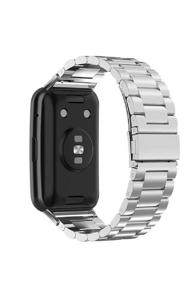 Nezih Case سوار/حزام من الفولاذ المقاوم للصدأ متوافق مع ساعة Huawei Watch Fit 2 مع وصلة معدنية