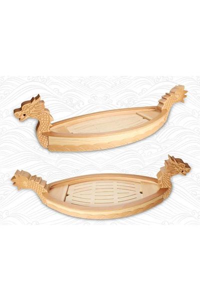 Globy Wooden Dragon Ship Sushi Serving Plate 60 cm