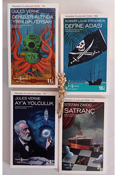 TÜRKİYE İŞ BANKASI KÜLTÜR YAYINLARI SATRANÇ,DEFİNE ADASI,AY'A YOLCULUK,DENİZL...
