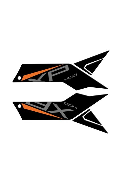 Redline Grafik Peugeot XP-400 Uyumlu Yan Pad Set Siyah Turuncu Redline Grafik