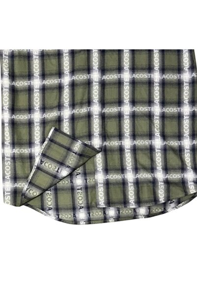 Lacoste Kadın Regular Fit Uzun Kollu Gömlek Yaka Ekose Renkli Elbise