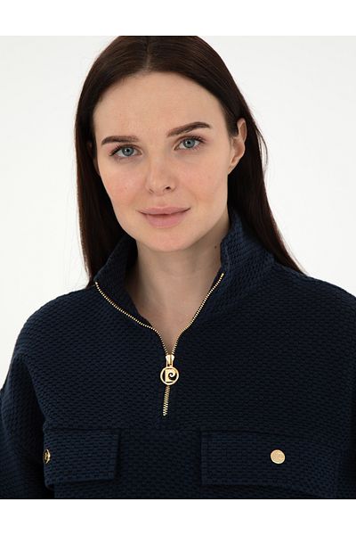 Pierre Cardin Navy Blue Oversize Sweatshirt 50297853 -Vr033
