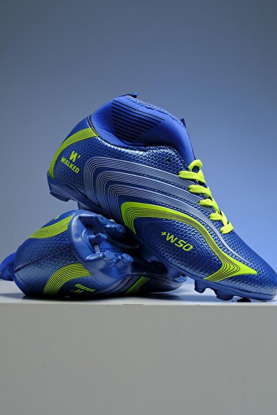 Oksit Мъжки футболни обувки W50y с чорапи с детайлни райета