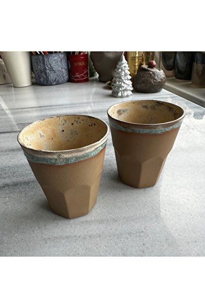 The Juliett Studio Karamel Beyaz Espresso Cup 2'li