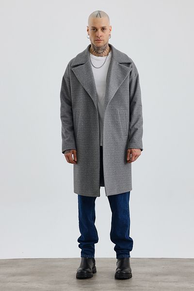 Weyeze Long Oversize Stamp Coat - Relaxed Fit Af-K56123Lns