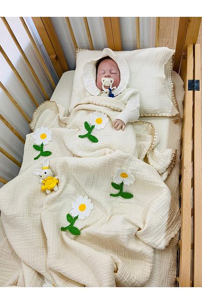 Tly Home Textiles Baby Bedding Set (Multi Muslin Ponch)Designed