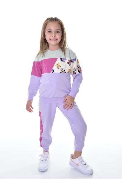 Emilakids Mickey Mouse Printed Girl's Tracksuit Set