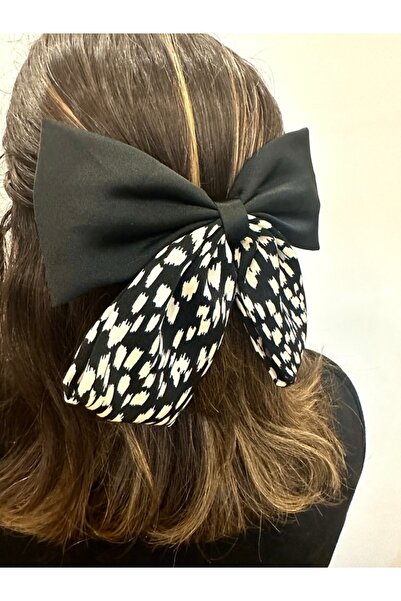 alsaccessories Clip de damă cu model zebră, neagră, cu cataramă, agrafă de păr