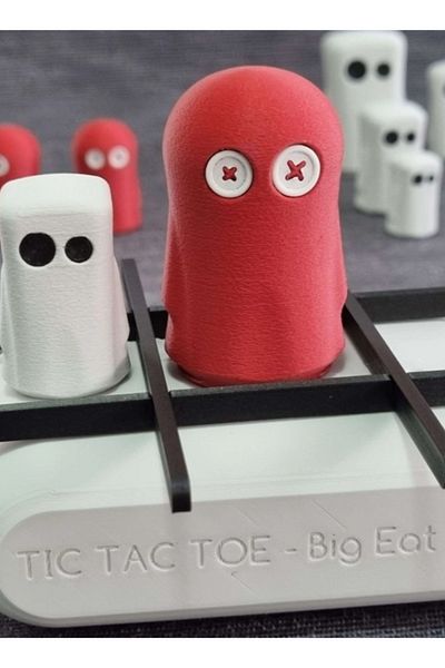 3D Brothers XO Board Game - Tic Tac Toe Big Eats Small Ghost Edition, Strategy and Intelligence Games