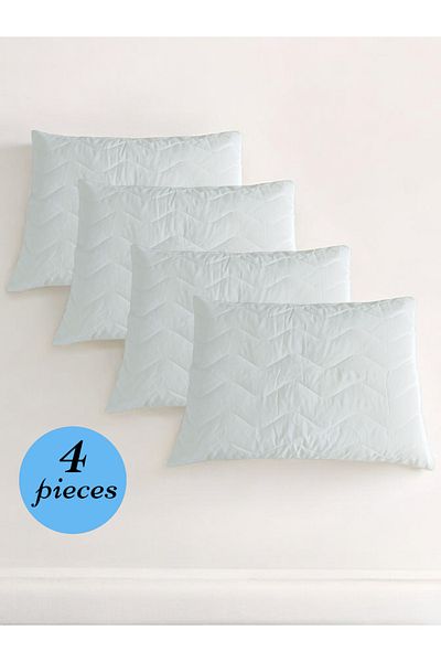 CNR Garden Set de 4 perne din bumbac 100% perna de protectie matlasata - 50x70 cm