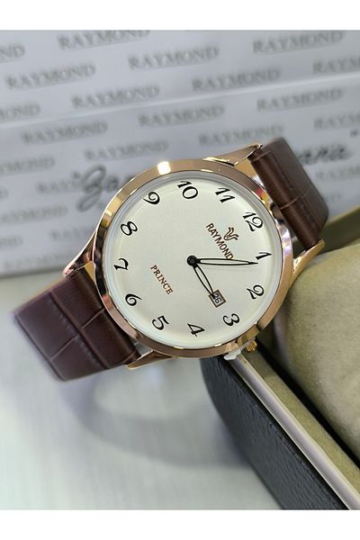 Raymond Classic Leather Men's Wrist Watch