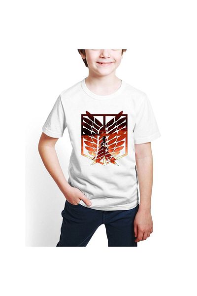 Hilosh Attack On Titan: Wings Of Freedom Printed Children's T-Shirt D06
