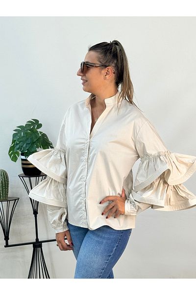 İTALYAN BUTİK Italian Sleeve Volume Shirt