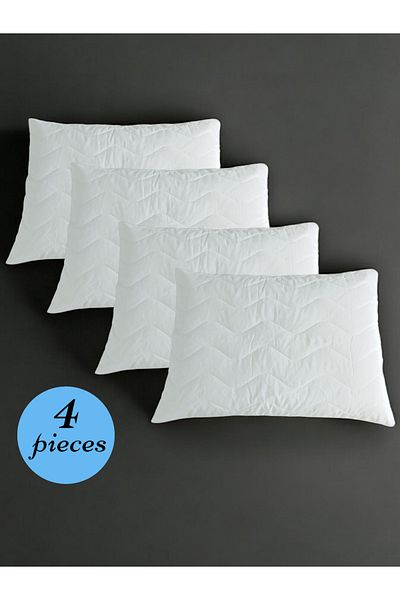 CNR Garden Set de 4 perne din bumbac 100% perna de protectie matlasata - 50x70 cm