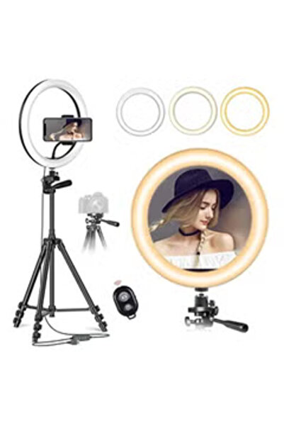 Primo Plus Dimmable LED Ring Light With Tripod Stand Multicolour