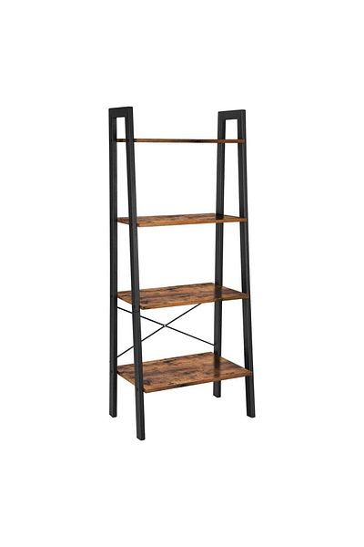 Mahmayi Vasagle Lls44x 4 Tier Storage Rack, Storage Shelves - Rustic Brown