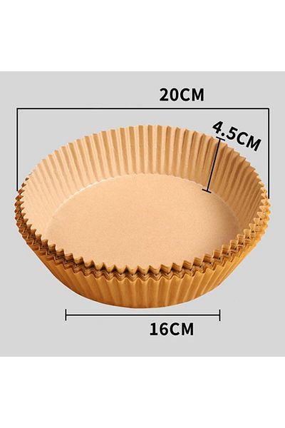 MIBRU Air fryer paper food plate liner brown 16+4.5cm*100
