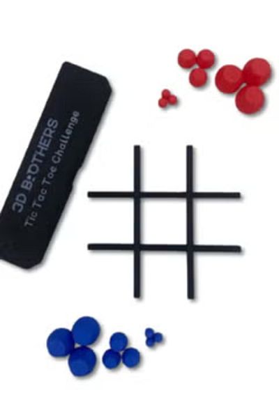 3D Brothers Tic Tac Toe Challenge a Strategic Board Game (XO) with Storage Box