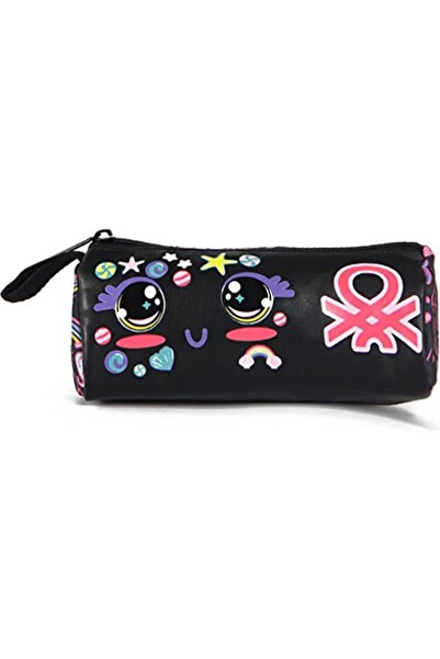 United Colors of Benetton .Girl's Pencil Holder with Star and Smiling Face Pattern