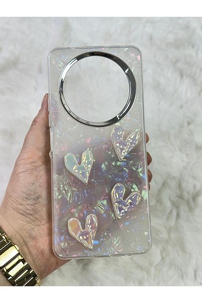 Vip Case Xiaomi Redmi A3 (2024) - حافظة كريستال إيموجي مع صورة ثلاثية الأبعاد منقوشة على شكل قلب ثلاثي الأبعاد