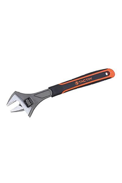 Tactix Non Slip Bi-Material Handle Adjustable Wrench 8inch