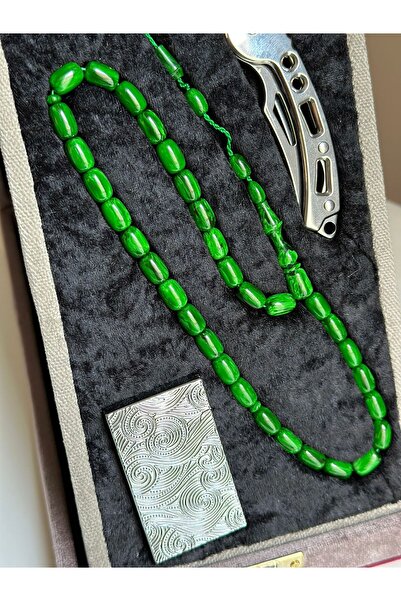 Kehribarstore Squeeze for Men's Gift - Katalin Amber Prayer Beads, Fitted Boxed Knife Lighter Set