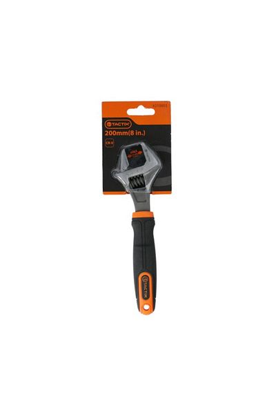 Tactix Non Slip Bi-Material Handle Adjustable Wrench 8inch