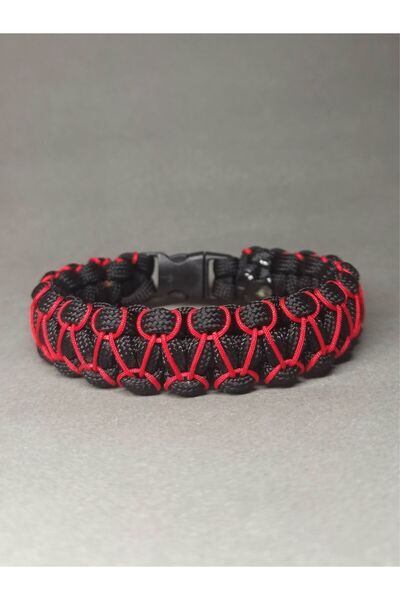 PARACORD Survival bileklik,siyah makrome bileklik,BİLEK ÖLÇÜNÜZÜ MESAJ ATINIZ,kampçı bilekliği,kobra paracord