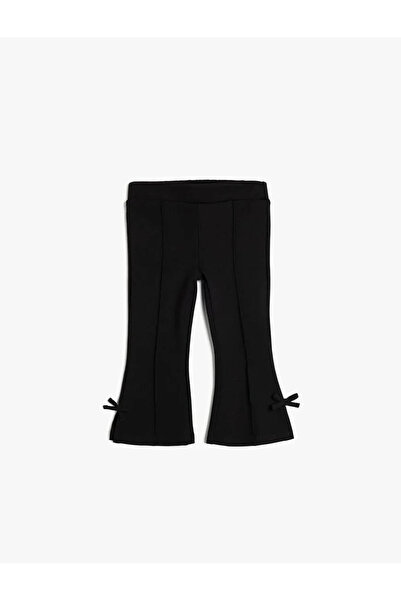 Koton Basic Ισπανικό κολάν ποδιών με λεπτομέρεια φιόγκου και ελαστική μέση