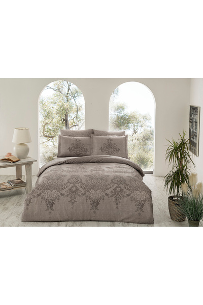 Taç KRISTAL DELUX SATEN ÇİFT KİŞİLİK NEVRESİM TAKIMI 200X220CM