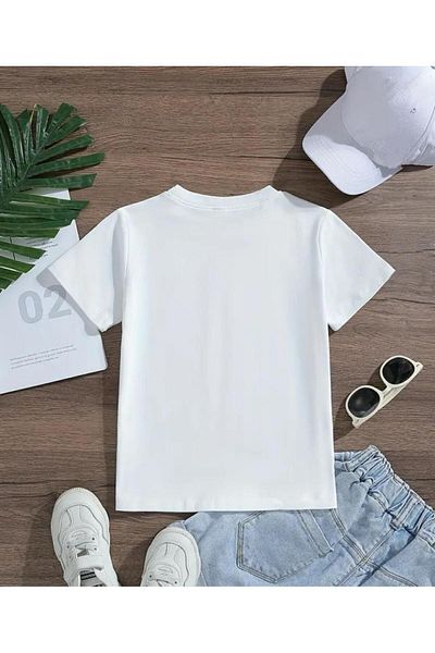 BEBEĞİME ÇORAP Tricou cu mânecă scurtă cu imprimeu pentru fete