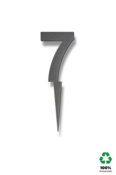 Rakam Pasta Süsü 7 (gri)