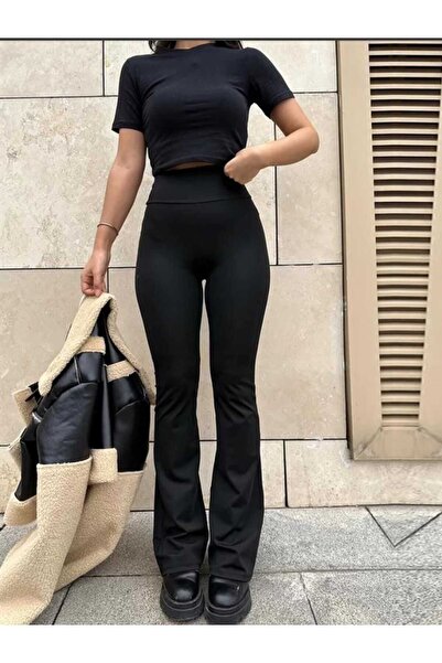 dshee woman Yüksek Bel Şardonlu  İspanyol Tayt