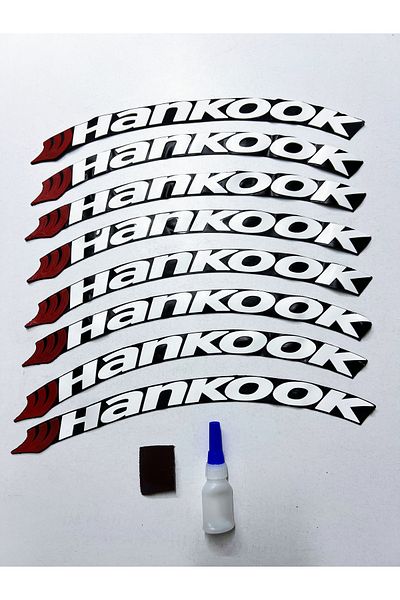 ENGAKSESUAR ملصق حروف إطارات الدراجات النارية والسيارات 8 قطع من Hankook - Arma