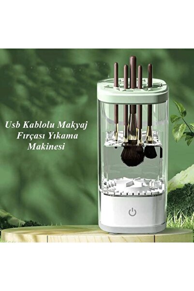 gaman Dokunmatik Işıklı Makyaj Fırçası Temizleme Makinesi Makyaj Seti Temizliği İçin Mini Yıkama Kutusu