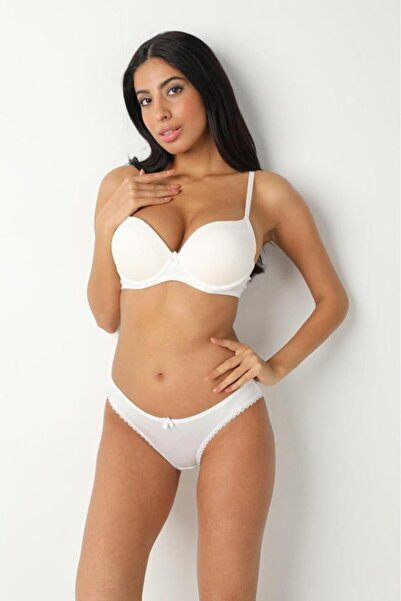 LaRosa Lingerie Σετ σουτιέν εκρού με επένδυση που αναπνέει