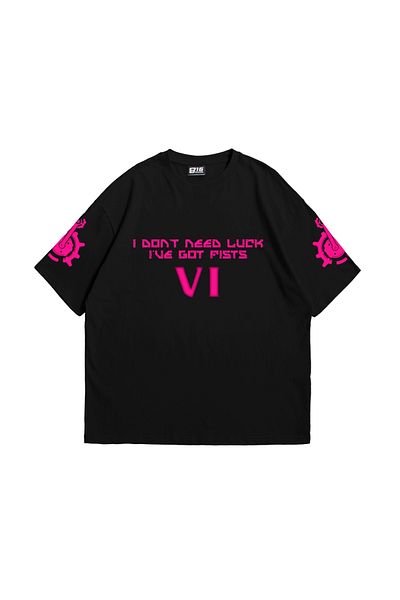 Sekizbiraltı VI Arcane Printed Oversize Unisex Μαύρο Tshirt