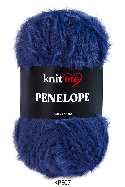 knitme KPE07 Μοντέλο Μπλε Γούνινο νήμα