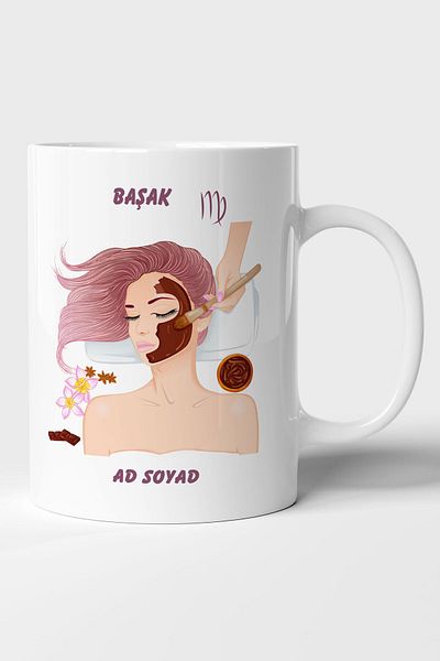 GRN TASARIM كوب مطبوع بتصميم خاص من برج العذراء