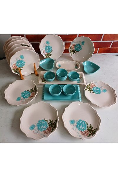 Keramika Turquoise 23 Piece Breakfast Set