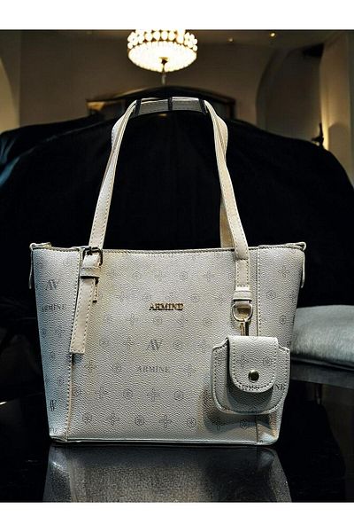 Armine Faux Leather Shoulder Bag - Hand and Arm Bag with Card Holder and Bracelet Gift Vs.Blkt.0058