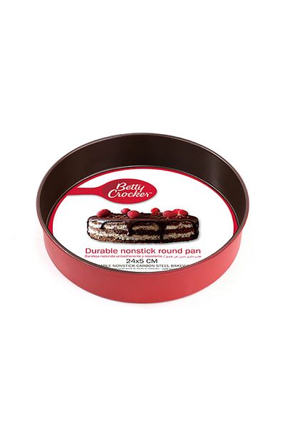 BETTY CROCKER Non-Stick Baking Round Pan 24Cm Red