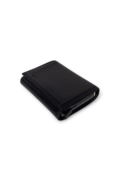 Matmazel Genuine Leather Mechanical Card Holder Wallet